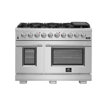FORNO Premium 2-Piece Kitchen Bundle - Capriasca 48" Stainless Steel Range, Forno Maderno 2-28 " Wide Units with Decorative Trim - FBDL-019-06CAUS Forno vendors US