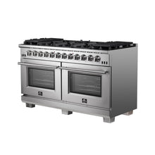 Forno Capriasca 60-Inch Freestanding Gas Range, 10 Burners, True Convection Oven FORNO
