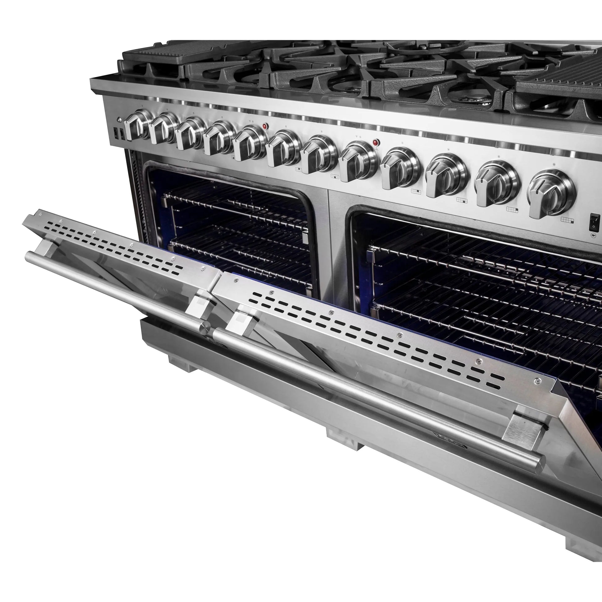 Forno Capriasca 60-Inch Freestanding Gas Range, 10 Burners, True Convection Oven FORNO