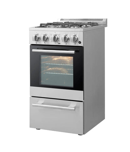 Forno Lamazze 20-Inch Freestanding Gas Range, Compact Design, Energy Efficient FORNO