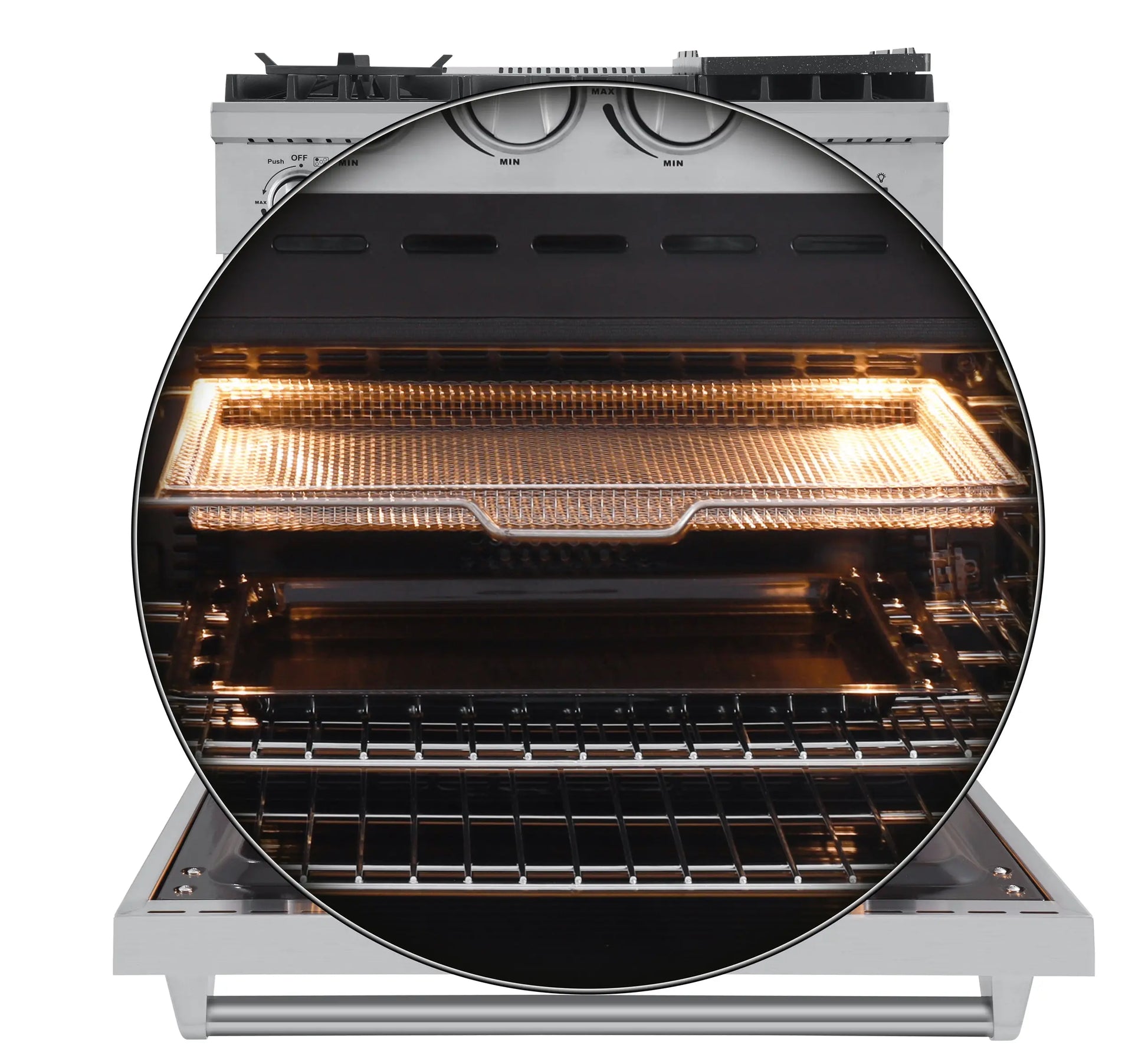 Forno Lazio 30-Inch Freestanding Gas Range, 4 Burners, Convection Oven, Energy Efficient FORNO