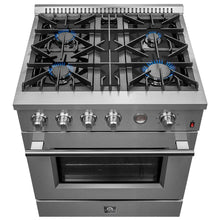 FORNO Premium 2-Piece Kitchen Bundle - Marco 30-inch Gas Range Stainless Steel, Forno Salerno 33" Side-by-Side Stainless Steel Refrigerator 15.6 cu.ft - FBDL-021-01CAUS FORNO