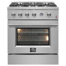 FORNO Premium 2-Piece Kitchen Bundle - Marco 30-inch Gas Range Stainless Steel, Forno Salerno 33" Side-by-Side Stainless Steel Refrigerator 15.6 cu.ft - FBDL-021-01CAUS FORNO