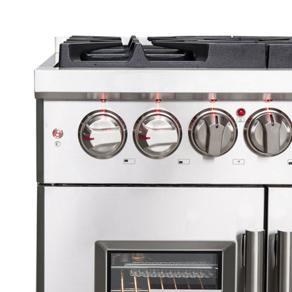 Forno Massimo 30-Inch Freestanding French Door Dual Fuel Range, 4 Burners, True Convection Oven FORNO