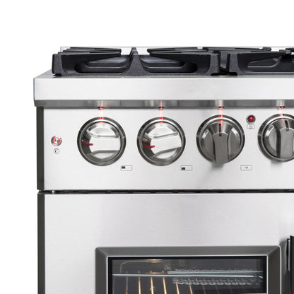 Forno Massimo 36-Inch Freestanding French Door Dual Fuel Range, 6 Burners, True Convection Oven FORNO