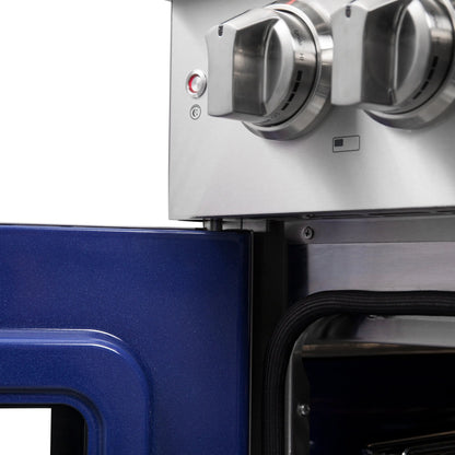 Forno Capriasca 30-Inch Freestanding French Door Dual Fuel Range, 4 Burners, True Convection Oven FORNO