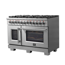 Forno Capriasca 48-Inch Freestanding French Door Dual Fuel Range, 8 Burners, True Convection Oven FORNO