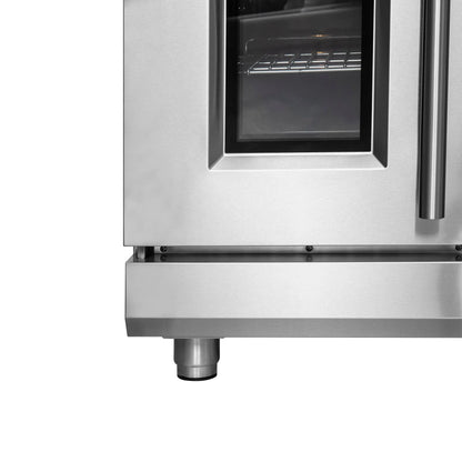 Forno Massimo 48-Inch Freestanding French Door Gas Range, 8 Burners, Convection Oven, Energy Efficient FORNO