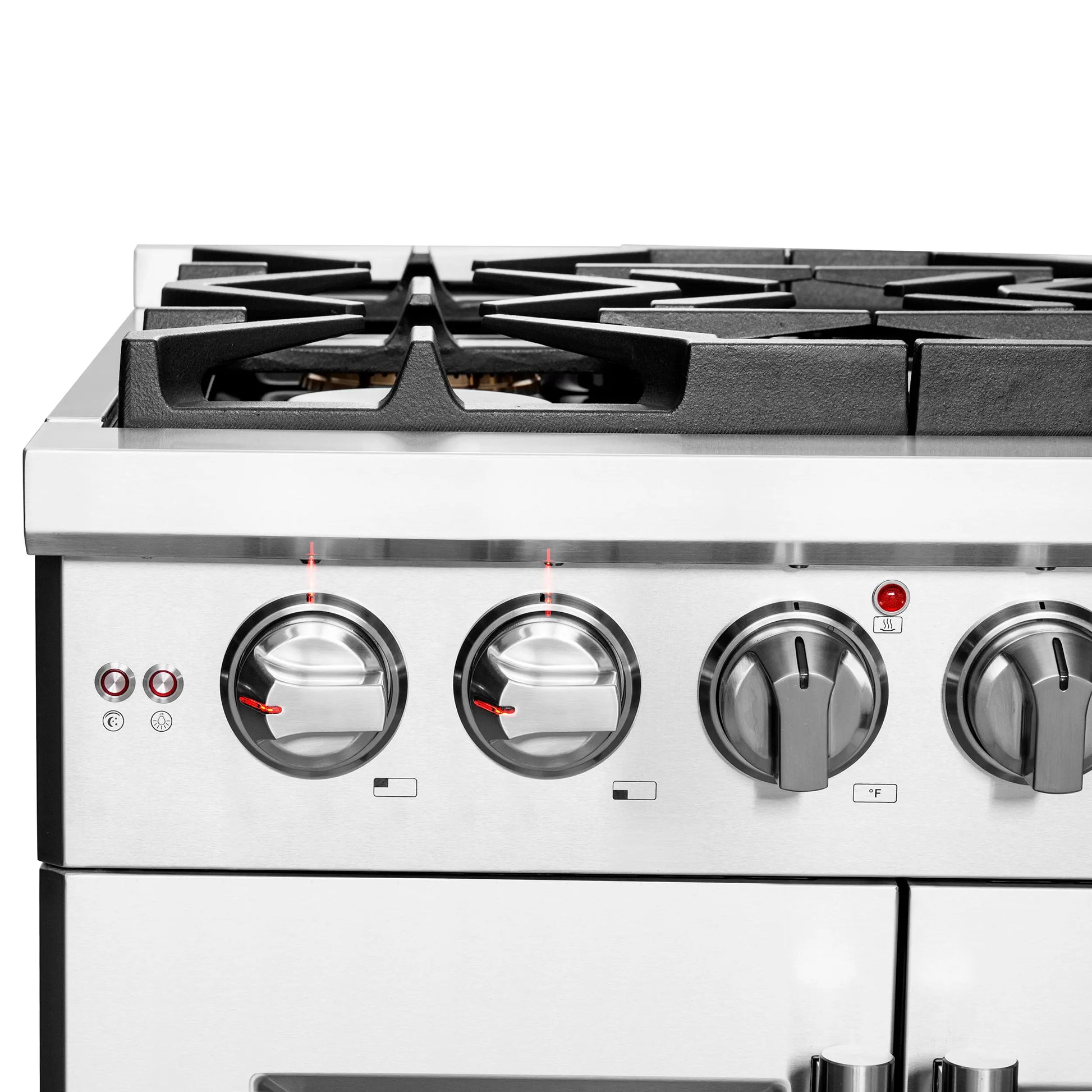 Forno Capriasca 30-Inch Freestanding French Door Gas Range, 4 Burners, Convection Oven, Energy Efficient FORNO