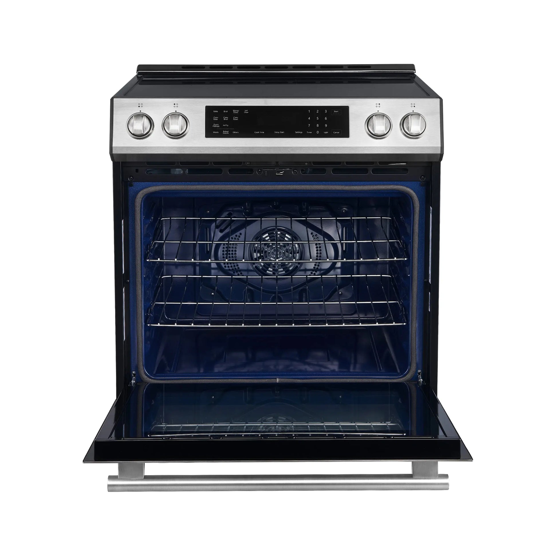Forno Donatello Espresso 30-Inch Slide-In Stainless Steel Induction Range, Convection Oven, 5 Cooking Zones, Touch Control Panel FORNO