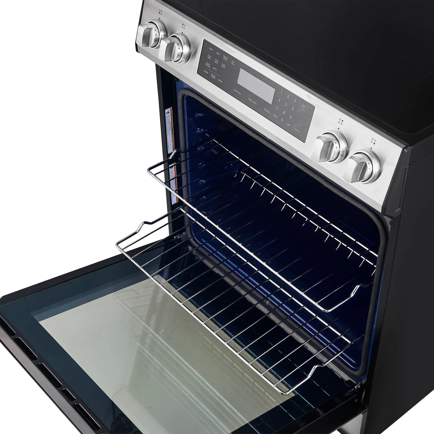 Forno Donatello Espresso 30-Inch Slide-In Stainless Steel Induction Range, Convection Oven, 5 Cooking Zones, Touch Control Panel FORNO