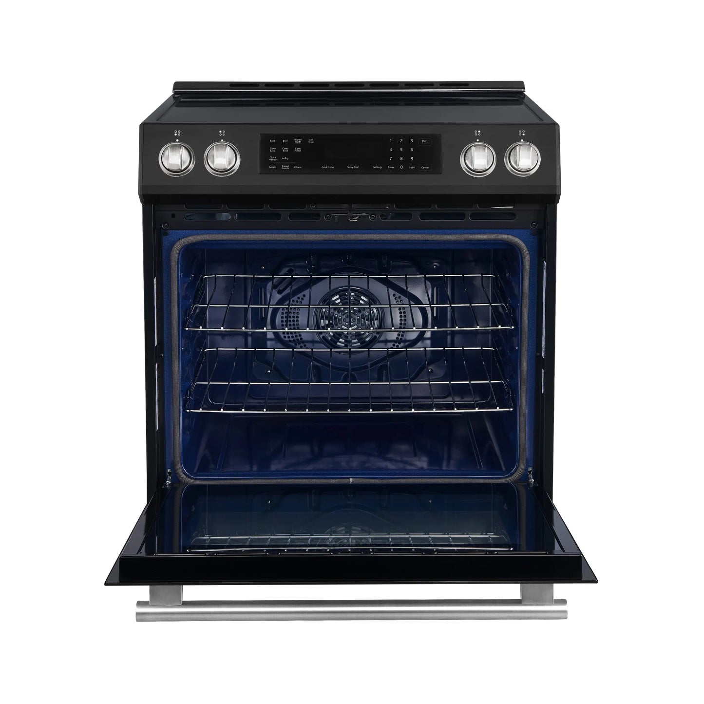 Forno Donatello Espresso 30-Inch Slide-In Black Induction Range, Convection Oven, 5 Cooking Zones, Touch Control Panel FORNO