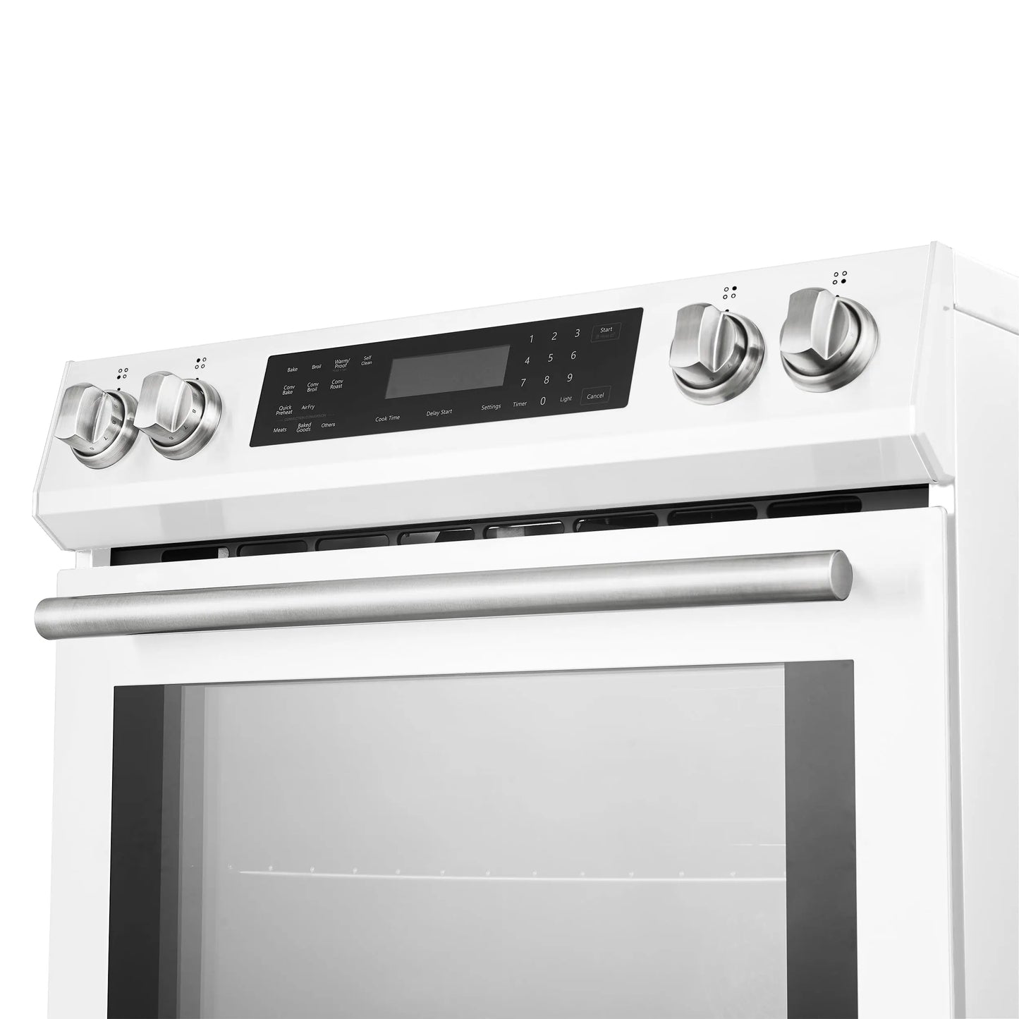 Forno Donatello Espresso 30-Inch Slide-In White Induction Range, Convection Oven, 5 Cooking Zones, Touch Control Panel FORNO