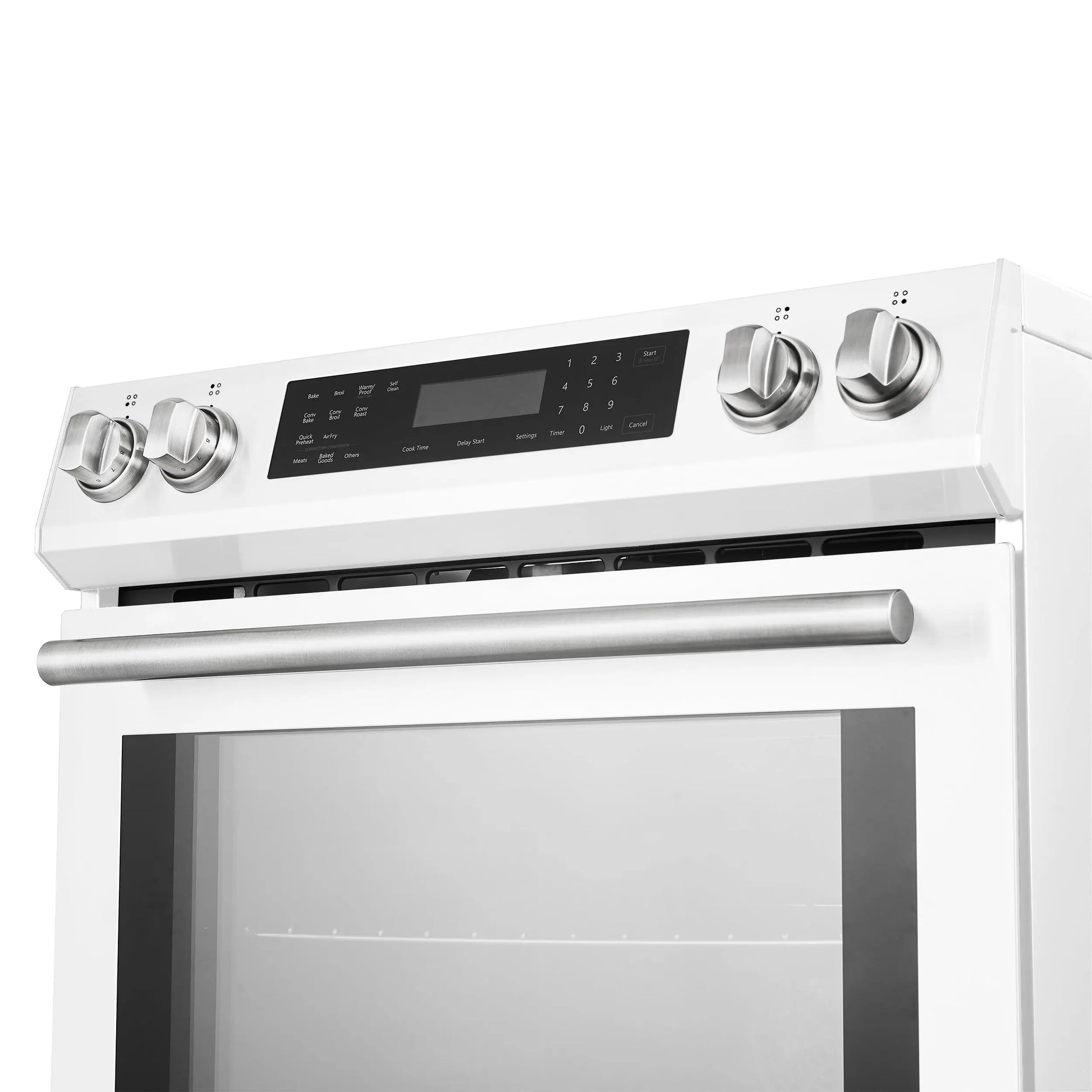 Forno Donatello Espresso 30-Inch Slide-In White Induction Range, Convection Oven, 5 Cooking Zones, Touch Control Panel FORNO