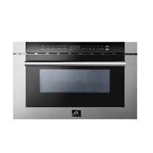 Forno Capoliveri 24-Inch Microwave Drawer, Stainless Steel, 1.2 cu.ft, 1500 Watts, Built-In, Touch Control LCD Display, Auto-Touch Open/Close FORNO