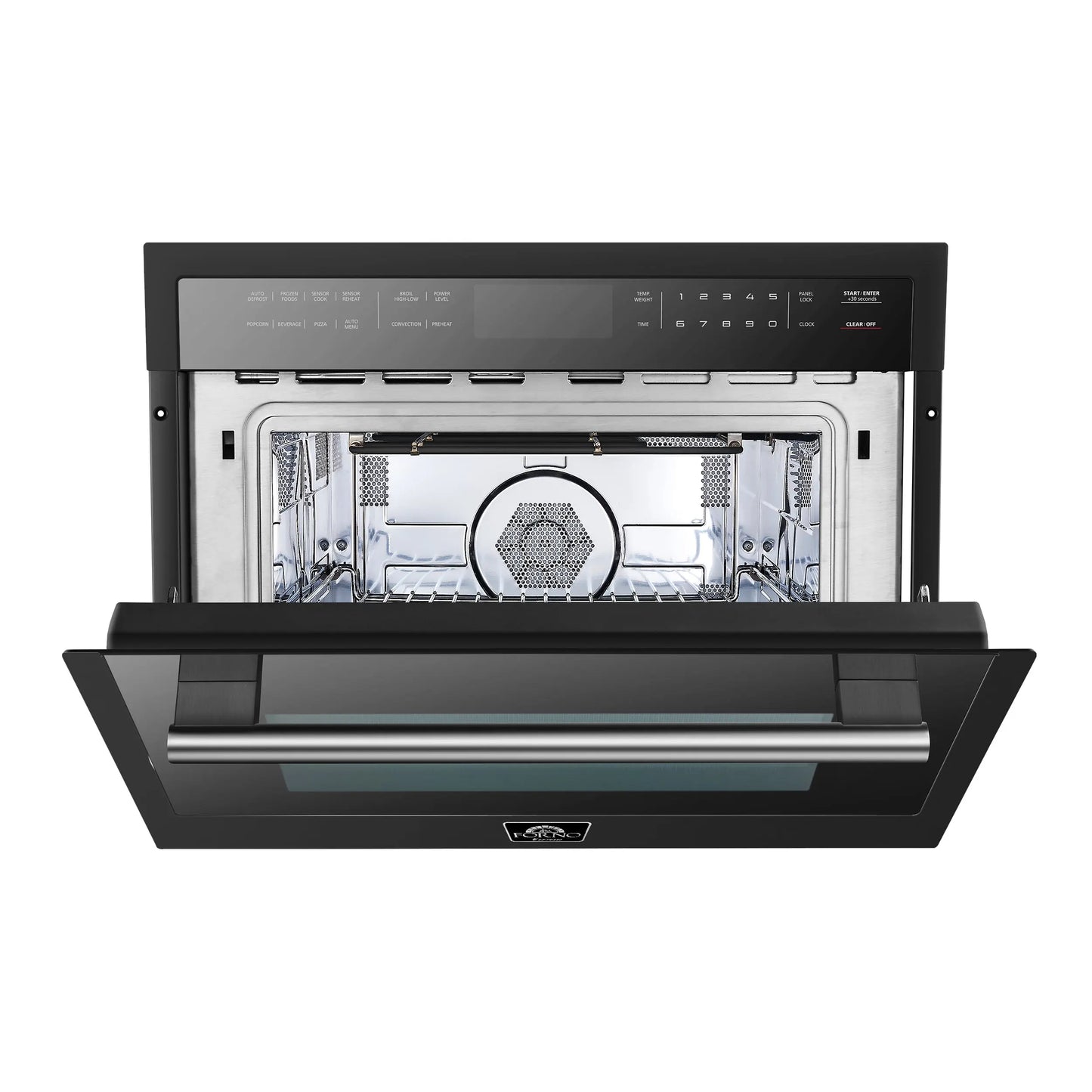 Forno Oliena Espresso Black 24-Inch Built-In Microwave and Convection Oven Combo, 1.6 cu.ft, 1750W Convection FORNO