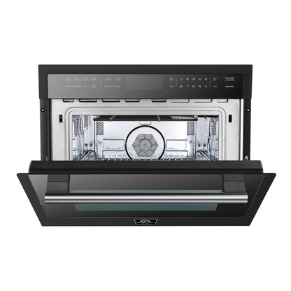 Forno Oliena Espresso Black 24-Inch Built-In Microwave and Convection Oven Combo, 1.6 cu.ft, 1750W Convection FORNO