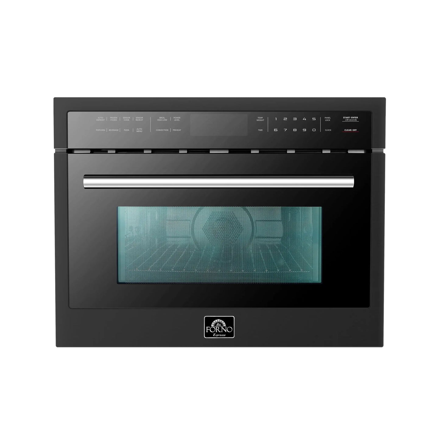 Forno Oliena Espresso Black 24-Inch Built-In Microwave and Convection Oven Combo, 1.6 cu.ft, 1750W Convection FORNO