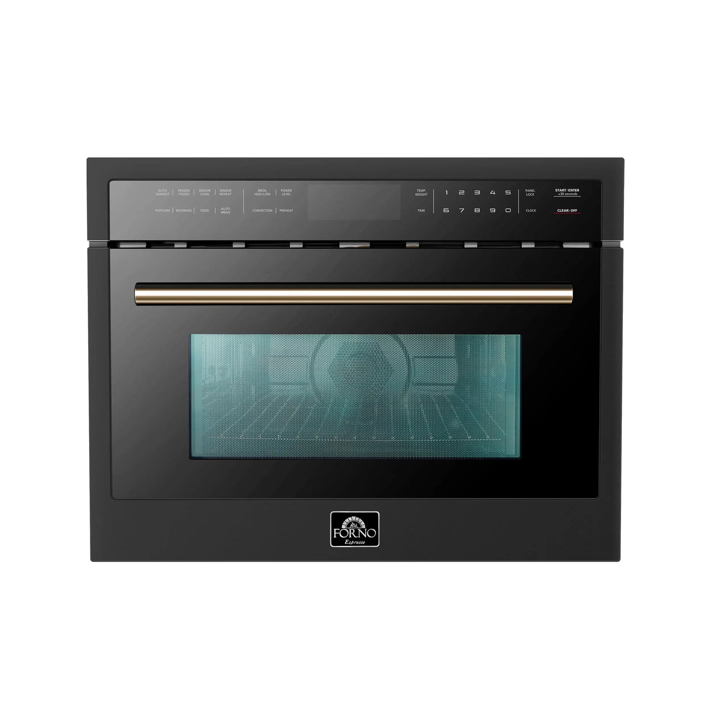 Forno Oliena Espresso Black 24-Inch Built-In Microwave and Convection Oven Combo, 1.6 cu.ft, 1750W Convection FORNO