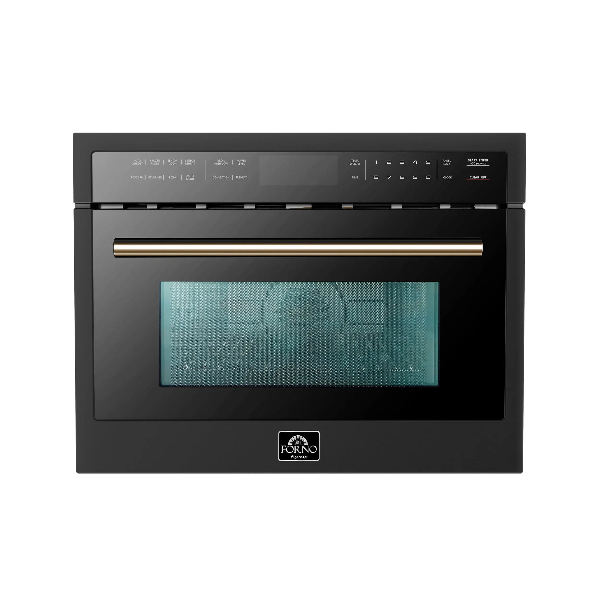 Forno Oliena Espresso Black 24-Inch Built-In Microwave and Convection Oven Combo, 1.6 cu.ft, 1750W Convection FORNO
