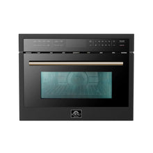 Forno Oliena Espresso Black 24-Inch Built-In Microwave and Convection Oven Combo, 1.6 cu.ft, 1750W Convection FORNO