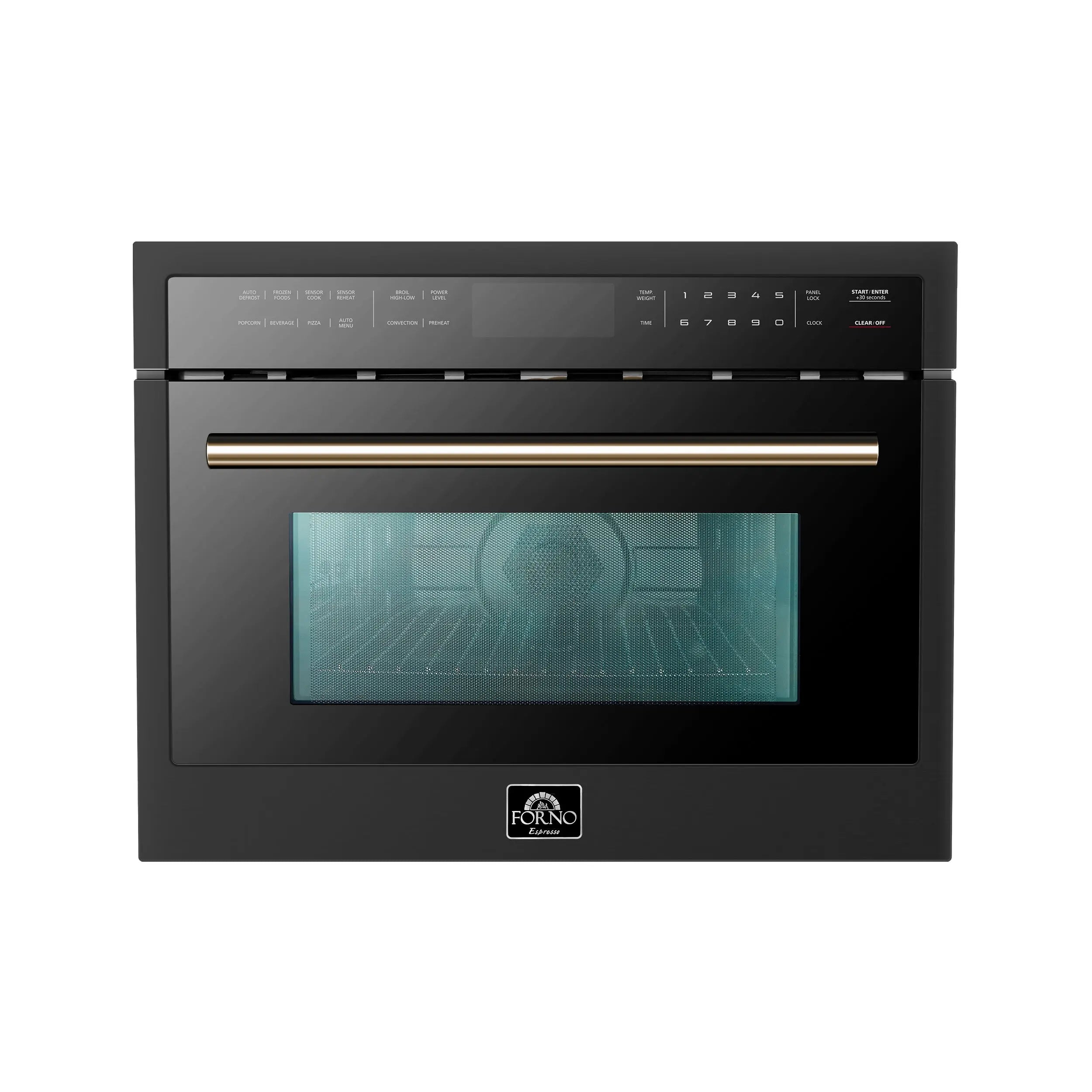 Forno Oliena Espresso Black 24-Inch Built-In Microwave and Convection Oven Combo, 1.6 cu.ft, 1750W Convection FORNO