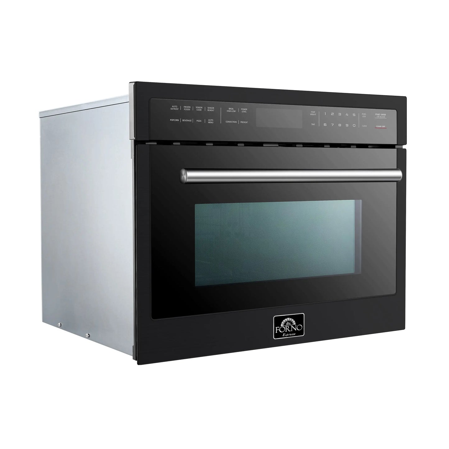 Forno Oliena Espresso Black 24-Inch Built-In Microwave and Convection Oven Combo, 1.6 cu.ft, 1750W Convection FORNO