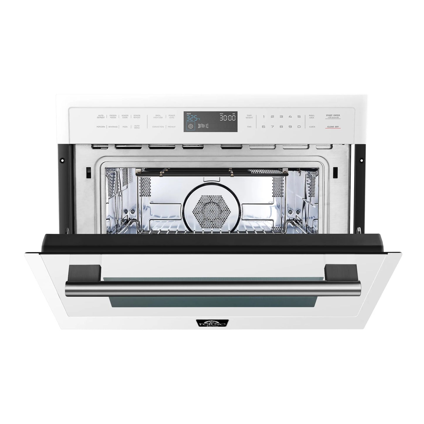 Forno Oliena Espresso White 24-Inch Built-In Microwave and Convection Oven Combo, 1.6 cu.ft, 1750W Convection FORNO