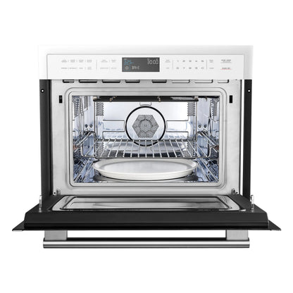 Forno Oliena Espresso White 24-Inch Built-In Microwave and Convection Oven Combo, 1.6 cu.ft, 1750W Convection FORNO