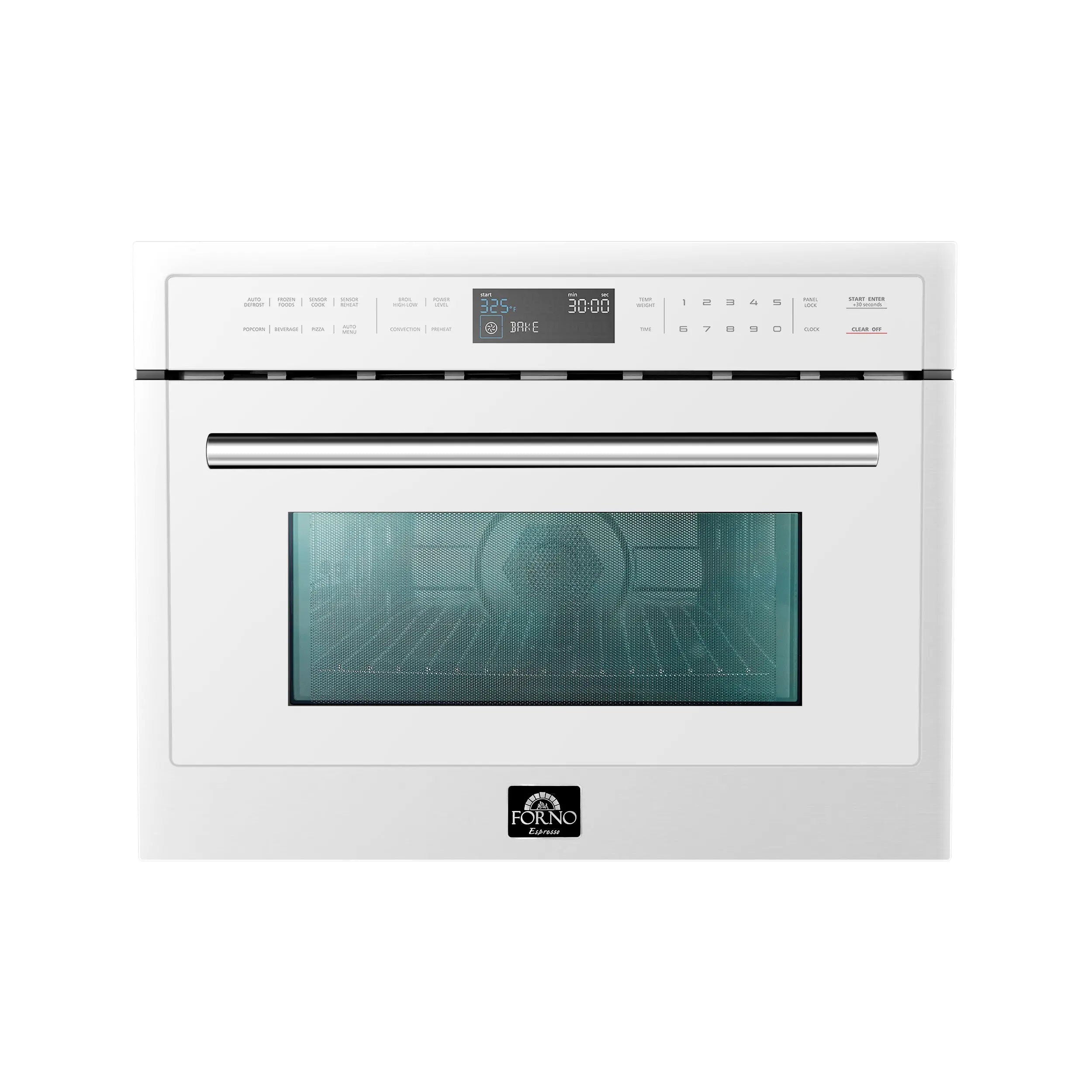 Forno Oliena Espresso White 24-Inch Built-In Microwave and Convection Oven Combo, 1.6 cu.ft, 1750W Convection FORNO