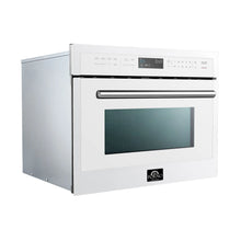 Forno Oliena Espresso White 24-Inch Built-In Microwave and Convection Oven Combo, 1.6 cu.ft, 1750W Convection FORNO