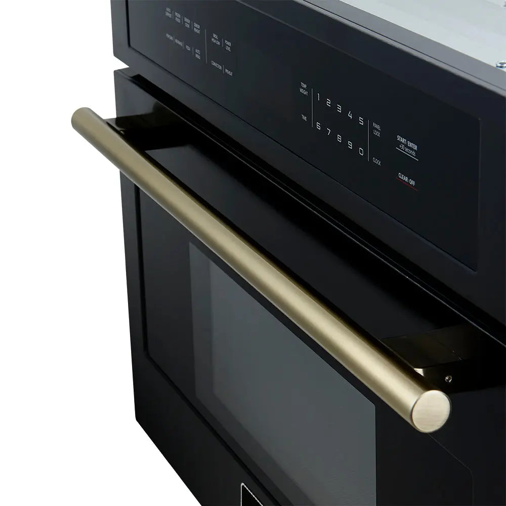 Forno Oliena Espresso Black 30-Inch Built-In Microwave and Convection Oven Combo, 1.6 cu.ft, 1750W Convectiong FORNO
