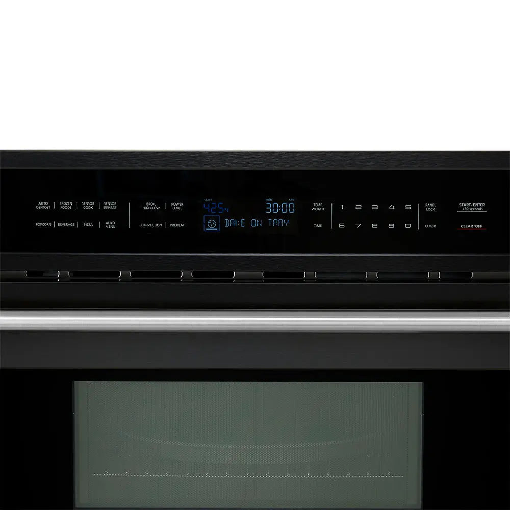 Forno Oliena Espresso Black 30-Inch Built-In Microwave and Convection Oven Combo, 1.6 cu.ft, 1750W Convectiong FORNO