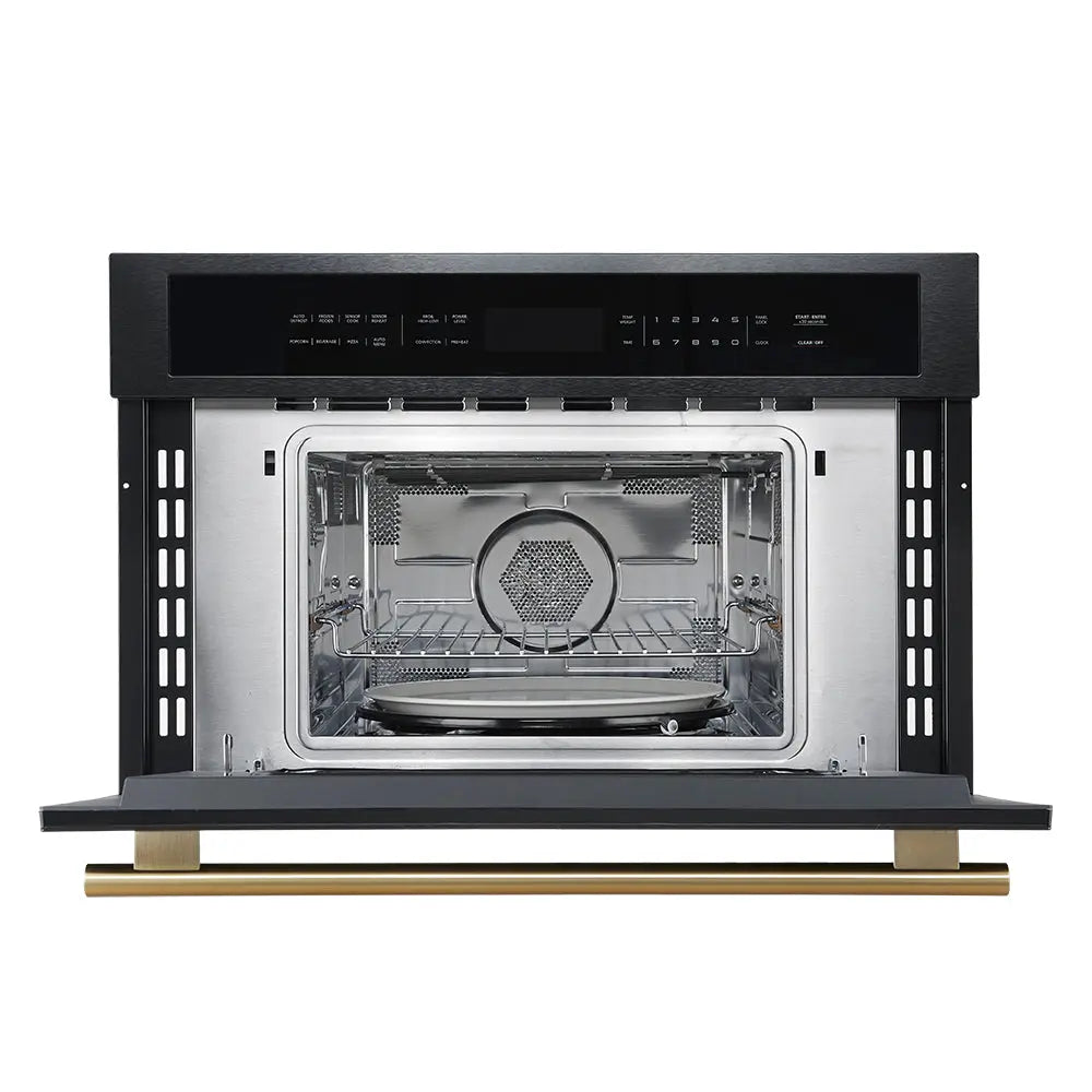Forno Oliena Espresso Black 30-Inch Built-In Microwave and Convection Oven Combo, 1.6 cu.ft, 1750W Convectiong FORNO
