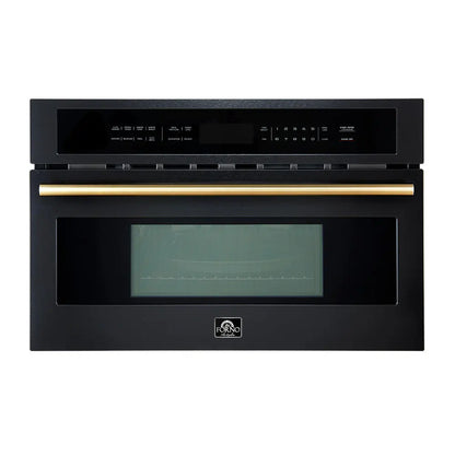 Forno Oliena Espresso Black 30-Inch Built-In Microwave and Convection Oven Combo, 1.6 cu.ft, 1750W Convectiong FORNO