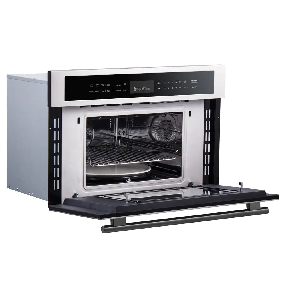FORNO 2-Piece Kitchen Bundle - 30" Stainless Steel Single Wall (1333-30) Oven, 30" Stainless Steel Microwave (3093-30) FORNO