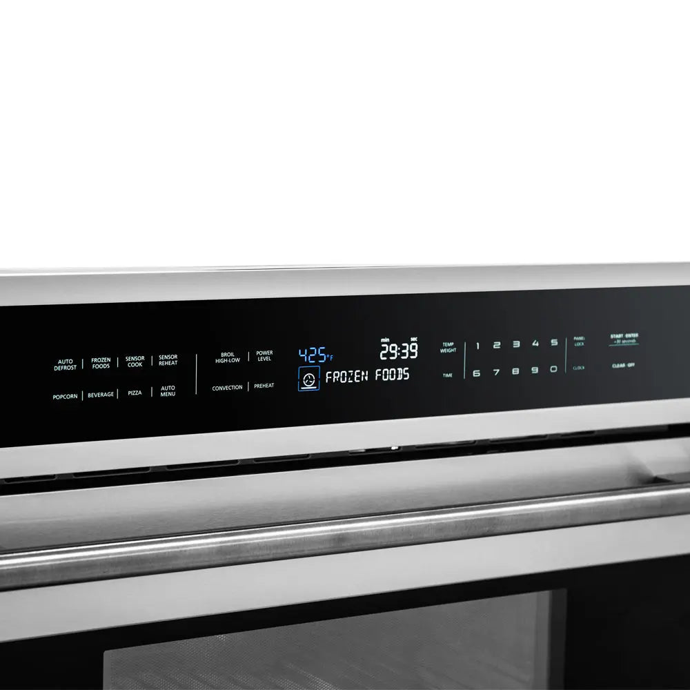 FORNO 2-Piece Kitchen Bundle - 30" Stainless Steel Single Wall (1333-30) Oven, 30" Stainless Steel Microwave (3093-30) FORNO
