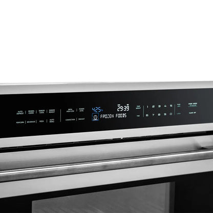 FORNO 2-Piece Kitchen Bundle - 30" Stainless Steel Single Wall (1333-30) Oven, 30" Stainless Steel Microwave (3093-30) FORNO