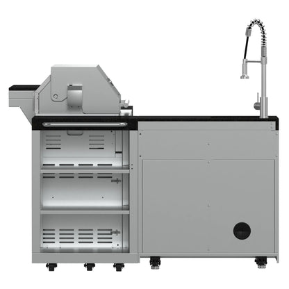 FORNO Bulnes 40-Inch BBQ, 95,000 BTU, 5 Burners, Sear & Rotisserie Infrared with Side Burner, Stainless Steel Outdoor Kitchen FORNO