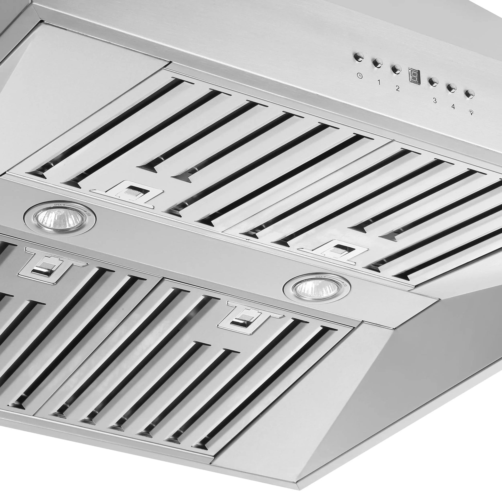Forno Coppito 30-Inch Island Range Hood, Stainless Steel, LED Lighting, Adjustable Fan Speeds FORNO