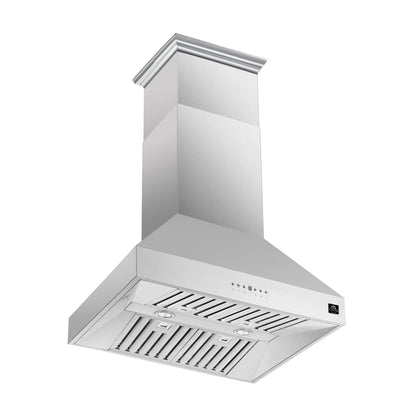 Forno Coppito 30-Inch Island Range Hood, Stainless Steel, LED Lighting, Adjustable Fan Speeds FORNO