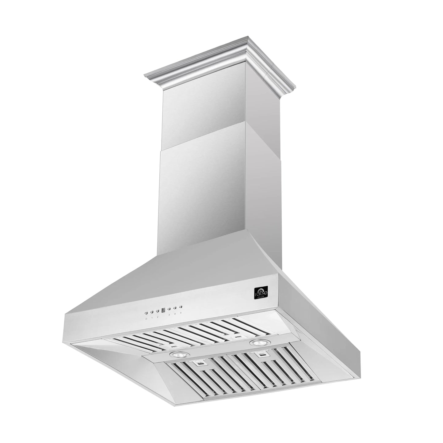 Forno Coppito 30-Inch Island Range Hood, Stainless Steel, LED Lighting, Adjustable Fan Speeds FORNO