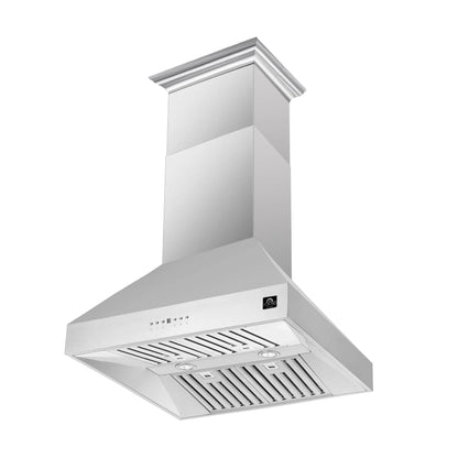 Forno Coppito 30-Inch Island Range Hood, Stainless Steel, LED Lighting, Adjustable Fan Speeds FORNO