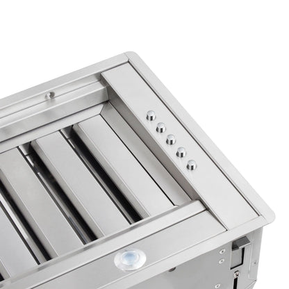 Forno Frassanito 48-Inch Recessed Range Hood, Stainless Steel Baffle Filters, LED Lighting FORNO