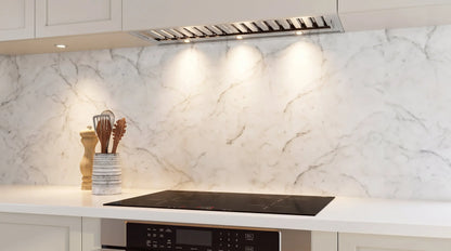 Forno Frassanito 48-Inch Recessed Range Hood, Stainless Steel Baffle Filters, LED Lighting FORNO
