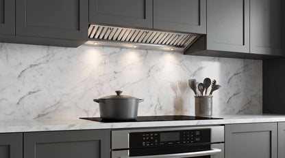 Forno Frassanito 48-Inch Recessed Range Hood, Stainless Steel Baffle Filters, LED Lighting FORNO
