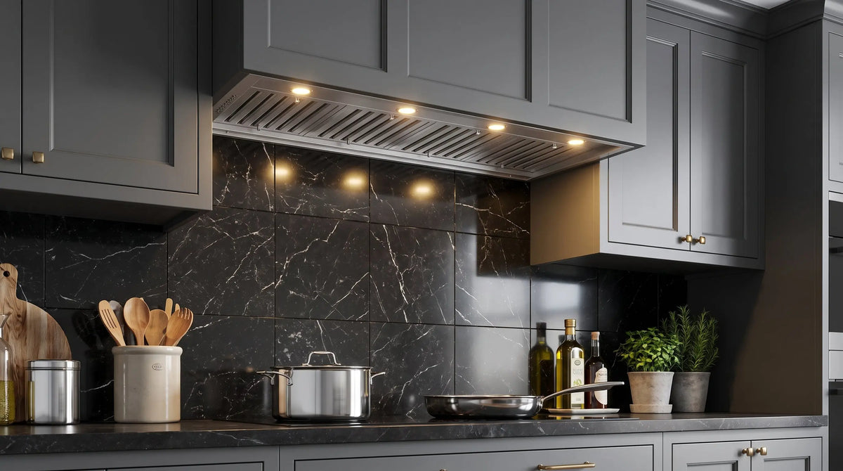Forno Frassanito 60-Inch Recessed Range Hood, Stainless Steel Baffle Filters, LED Lighting FORNO