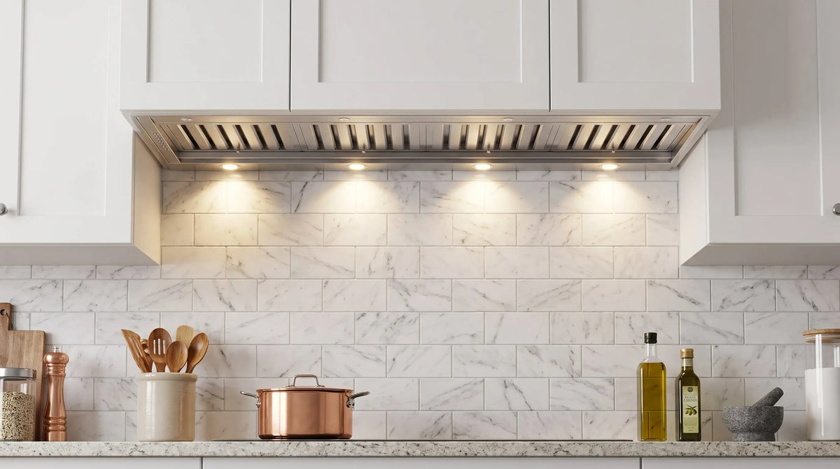 Forno Frassanito 60-Inch Recessed Range Hood, Stainless Steel Baffle Filters, LED Lighting FORNO