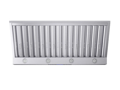 Forno Palazzo 48-Inch Wall Mounted Range Hood, Stainless Steel, Heavy Duty Baffle Filters, Remote Control FORNO