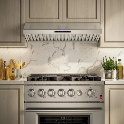 Forno Palazzo 60-Inch Wall Mounted Range Hood, Stainless Steel, Heavy Duty Baffle Filters, Remote Control FORNO